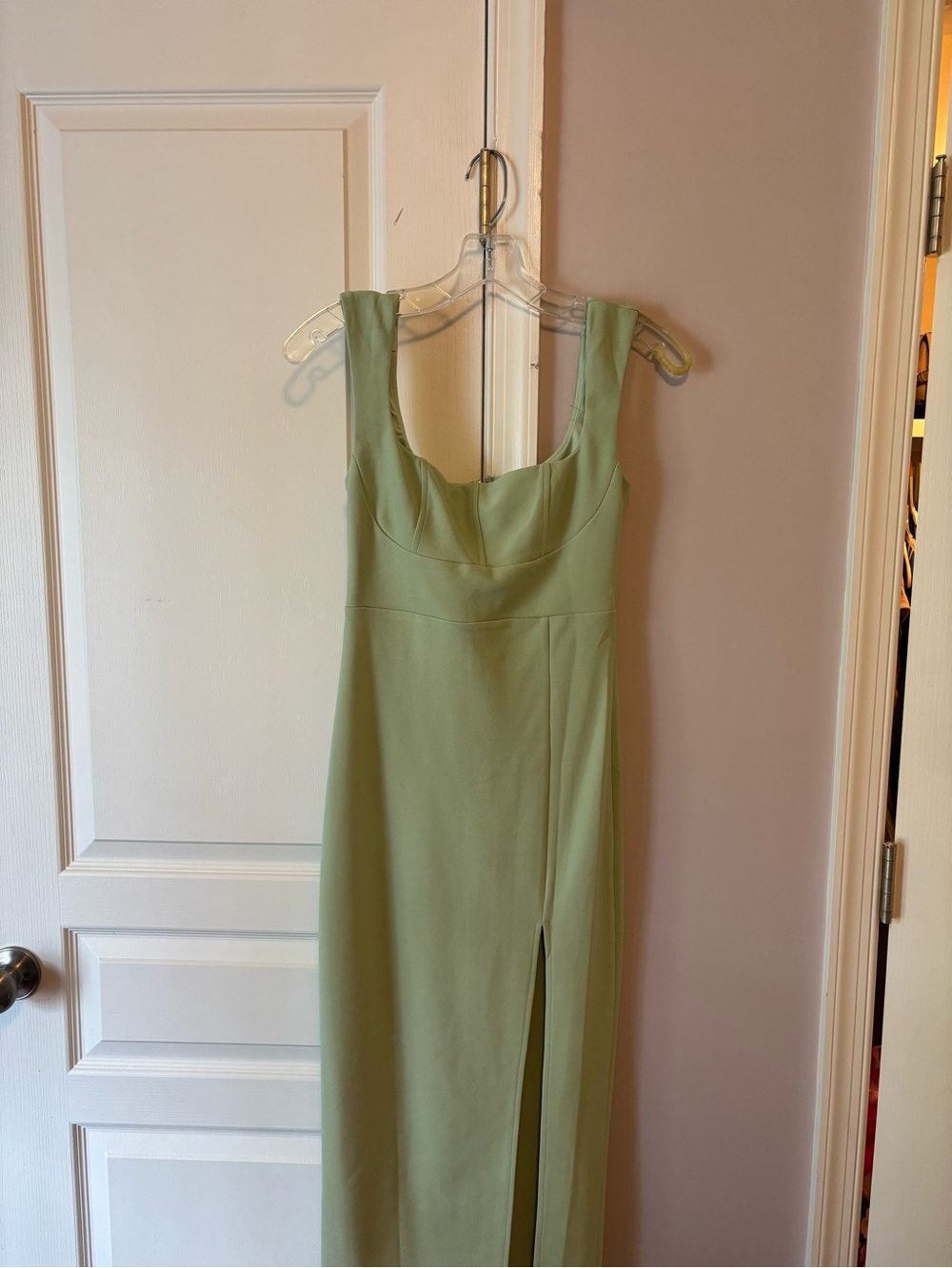 Hello Molly Semi-Formal/Formal Sage Green Midi Dress NWT